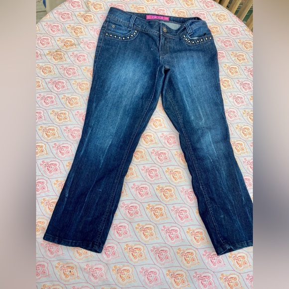 Dark Blue Denim Jeans Capri Style - Picture 5 of 12